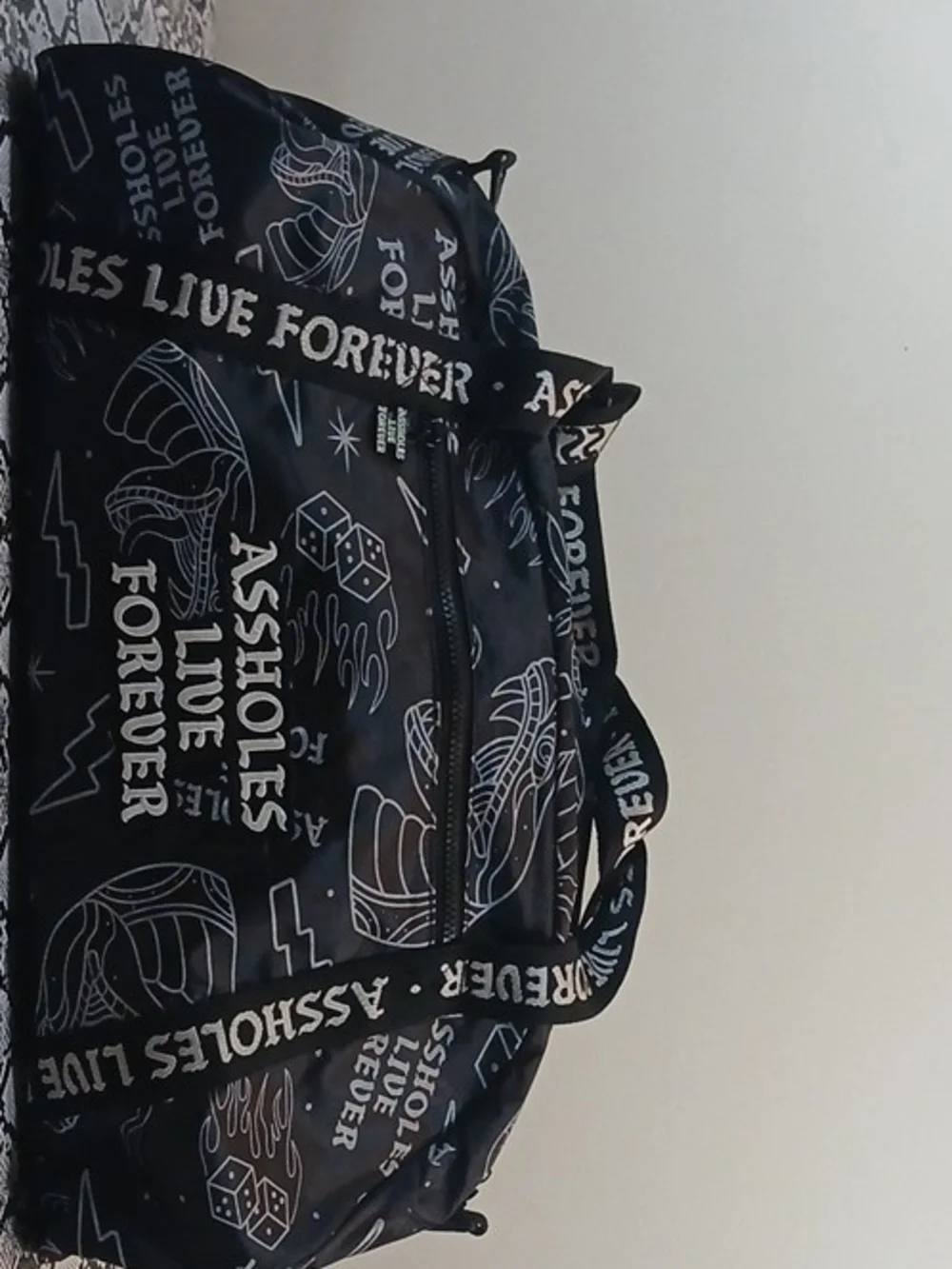 Emotional Baggage Graphic Duffel Bag - Black